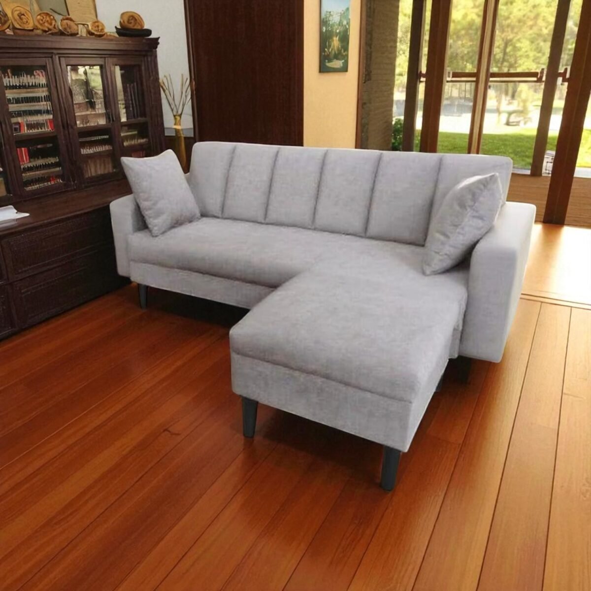 3 Seater Sofa with Stool - Image 5