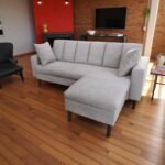 3 Seater Sofa with Stool - Image 4