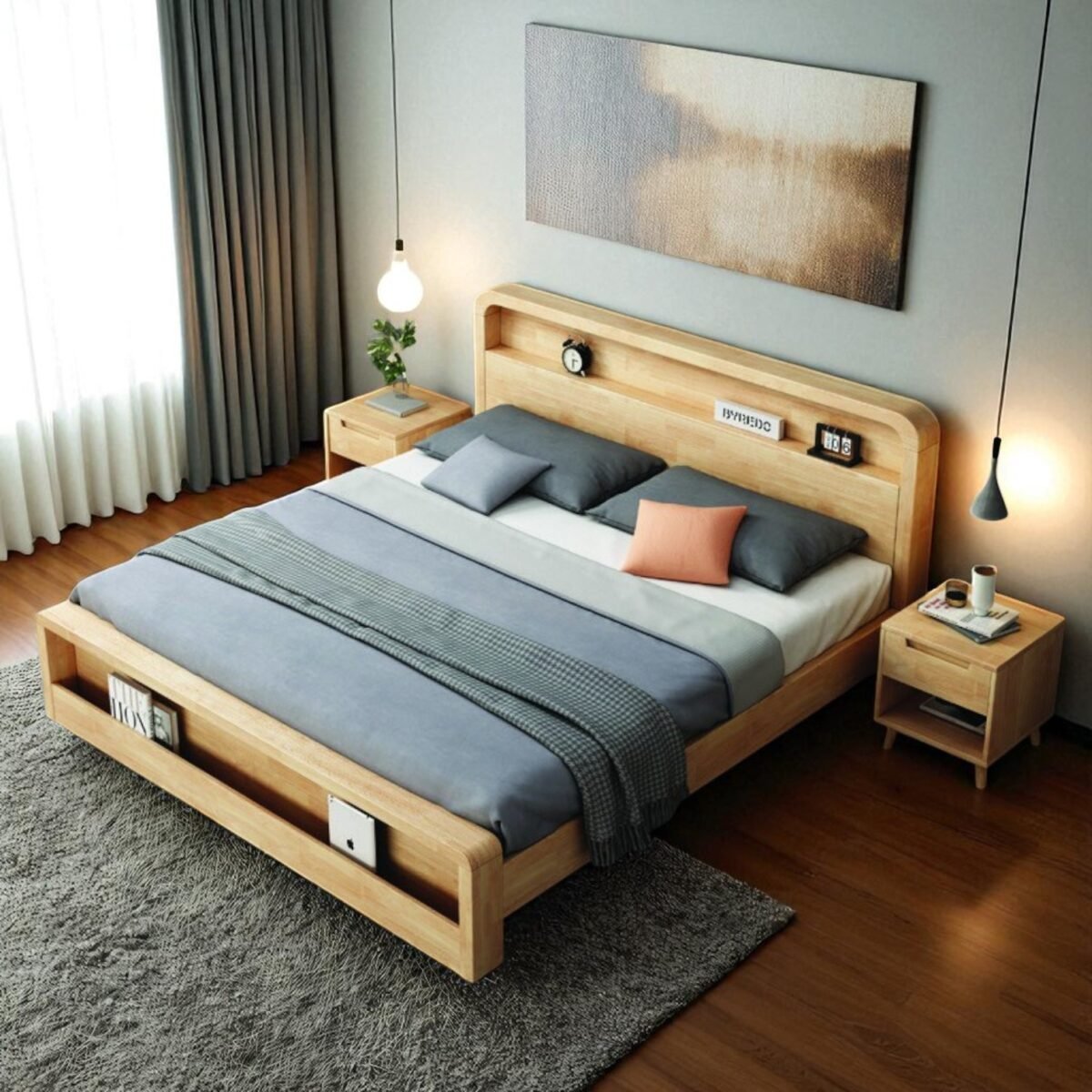 Solid Wooden Bedframe - Durable Elegance - Image 4