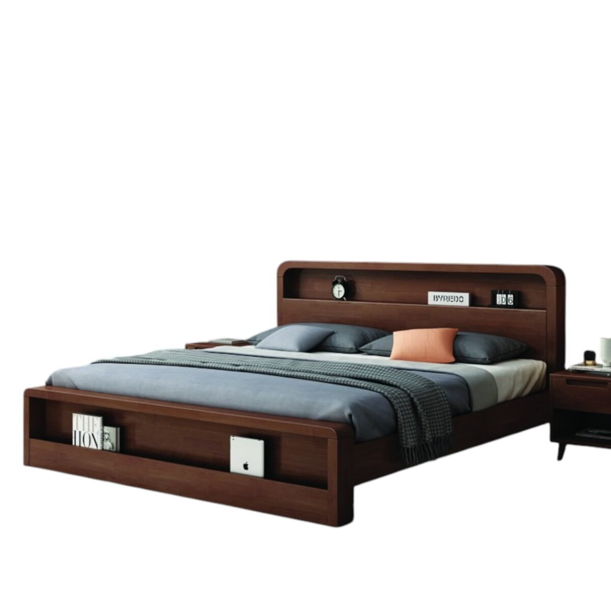 Solid Wooden Bedframe - Durable Elegance - Image 1