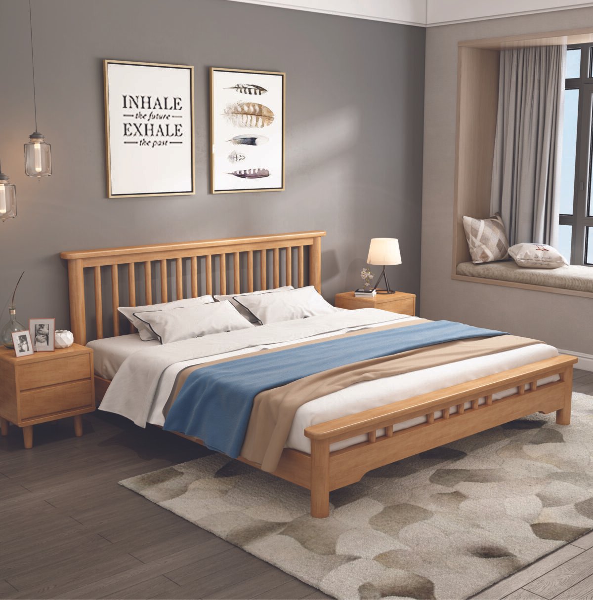 Solid Wooden Bedframe - Image 10
