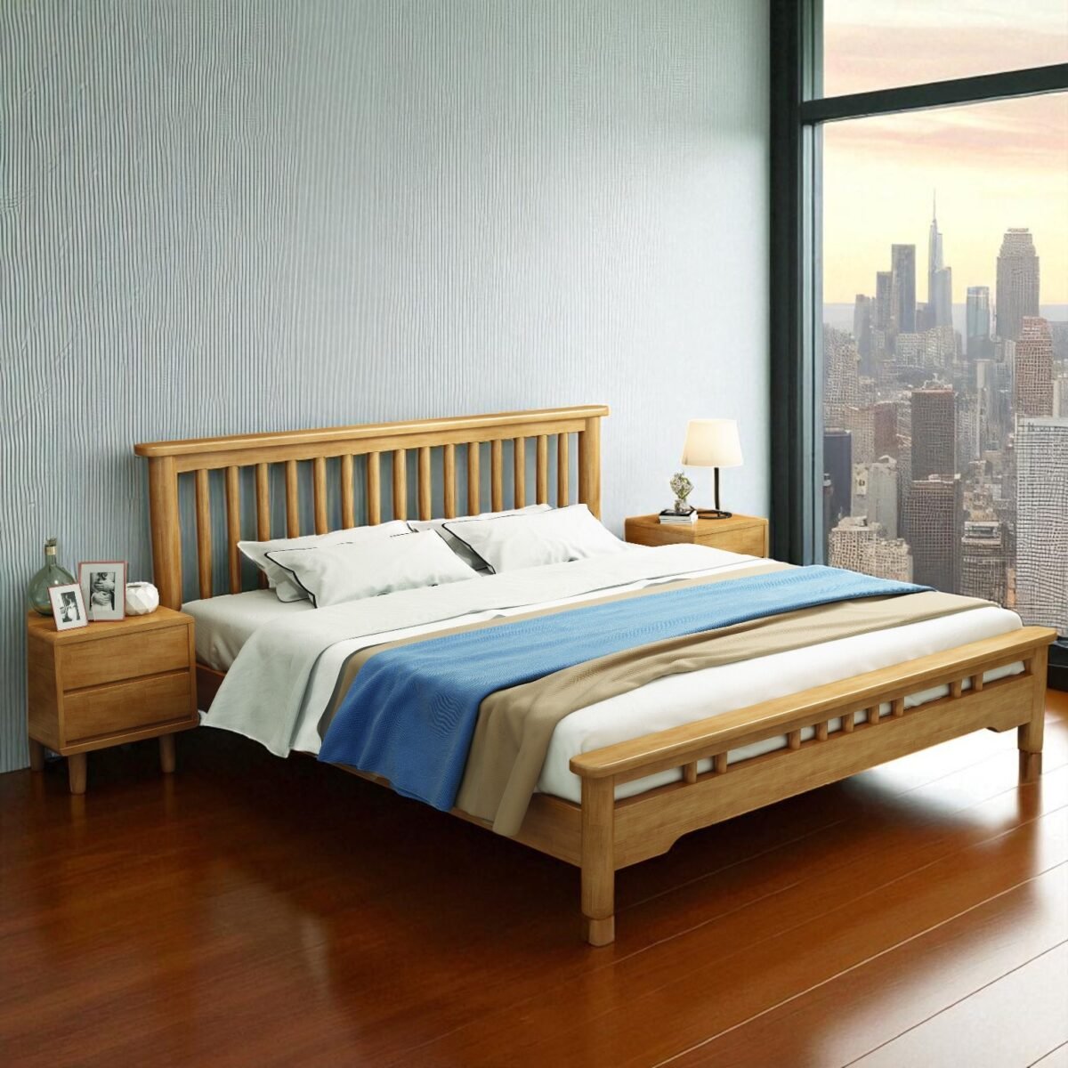 Solid Wooden Bedframe - Image 2