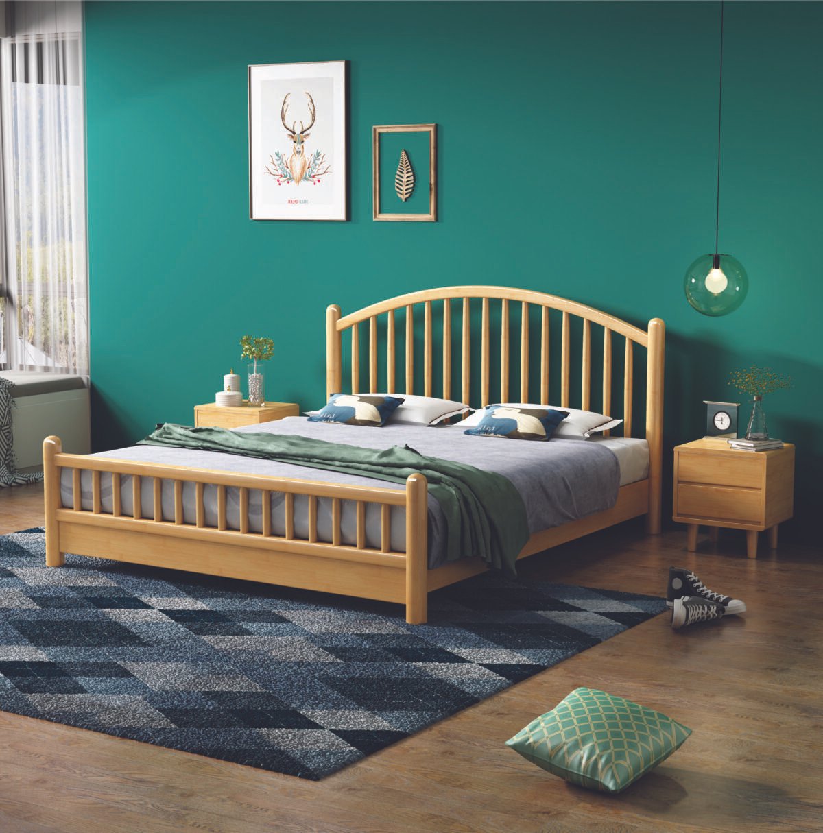 Solid Wooden Bedframe - Image 7