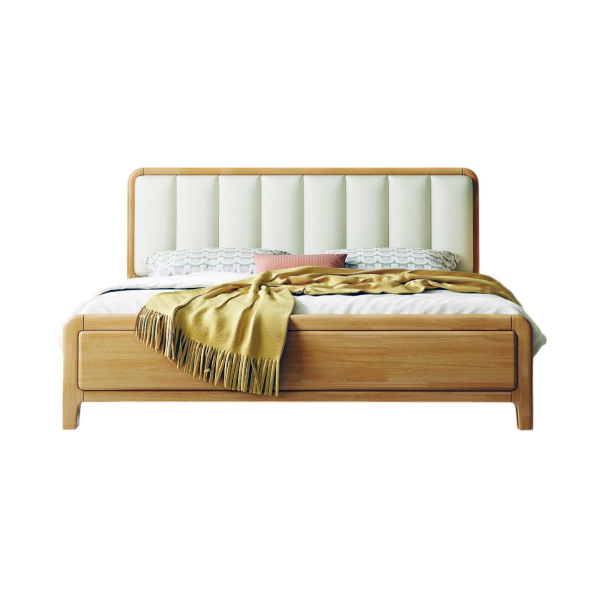 Solid Wooden Bedframe in Natural Finish - Image 4