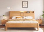 Solid Wooden Bedframe with USB and Lighted Headboard - Image 3