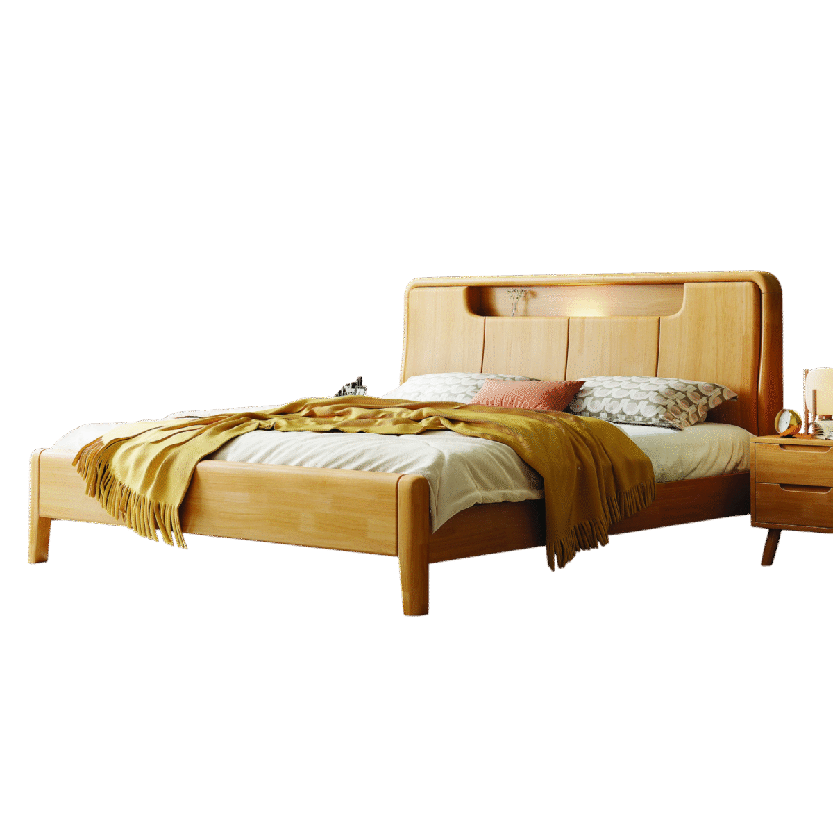 Modern & Minimalist Solid Wooden Bedframe - Image 5