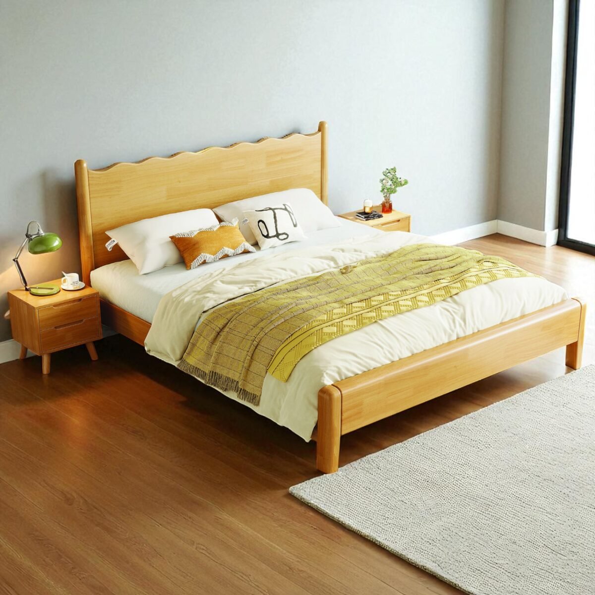 Modern & Minimalist Solid Wooden Bedframe - Image 6
