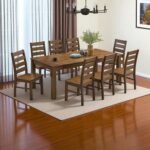8-Piece Solid Wooden Dining Set - Image 4