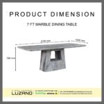 7ft Marble Dining Table