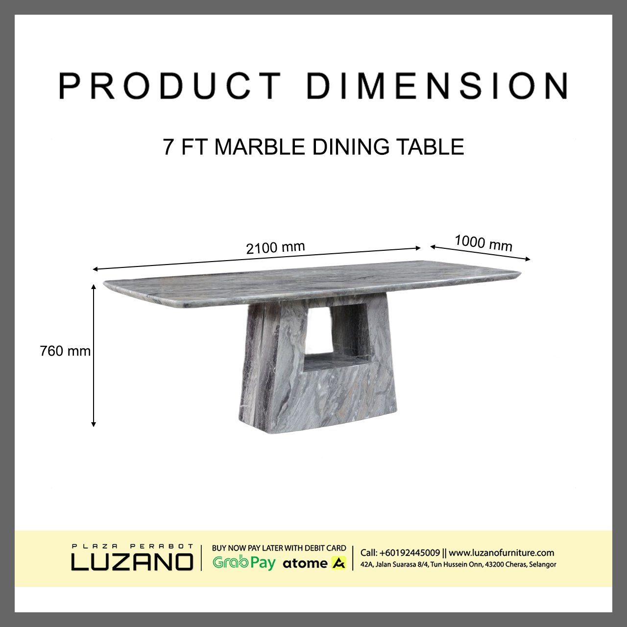 7ft Marble Dining Table 1 7ft Marble Dining Table