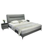 Modern Design Bed Frame with Eco-Leather Headboard