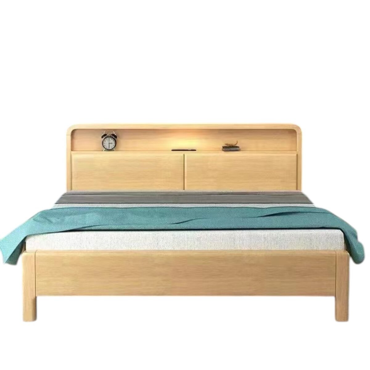Solid Wood Bedframe - Natural Finish - Image 8