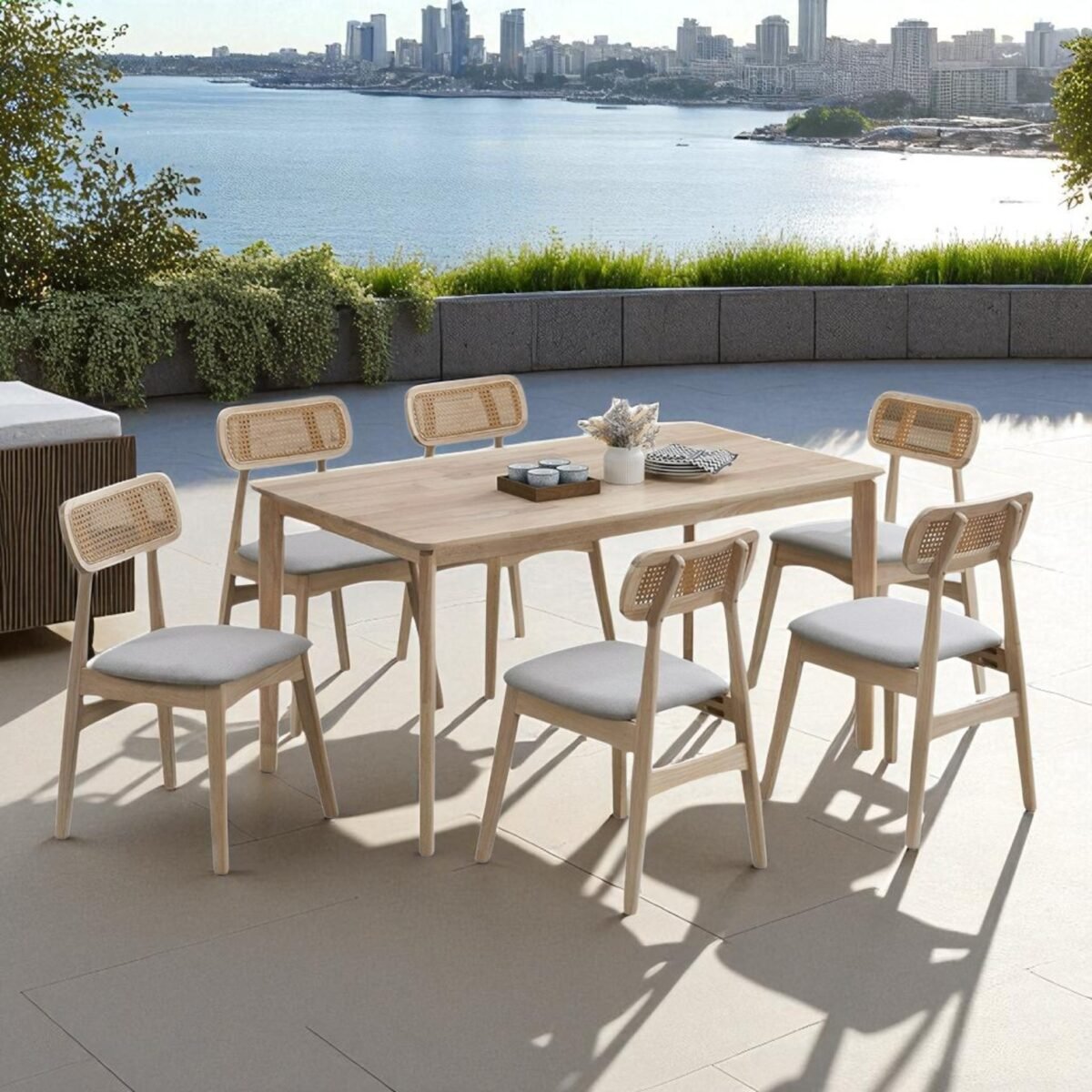 1+6 Solid Wood Dining Set - Image 4