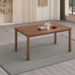 Wooden Dining Table Set - Walnut Finish - Image 3