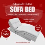 Multi-Functional Electric Sofa Bed | Adjustable Recliner | Lamb Fleece Fabric | Extendable & Foldable | Ergonomic Design - Image 2