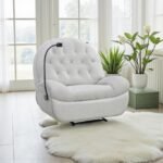 Premium Recliner Chair in Beige Fabric | Easy Clean Recliner Sofa | Comfortable Lounge Chair for Living Room - Image 4