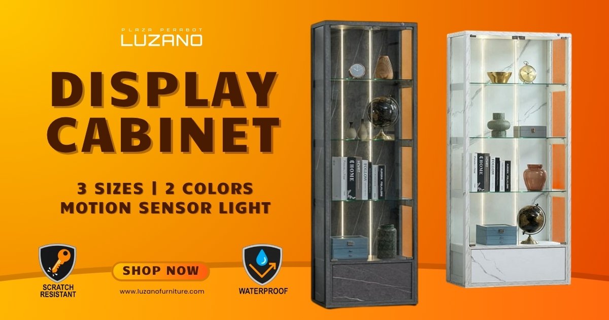 Modern Display Cabinet with Motion Sensor Light 4 Display Cabinet with Motion Sensor Light 1 @LuzanoFurniture