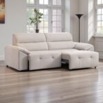 Beige Sofa Bed with Electric Extendable Mechanism - Image 2