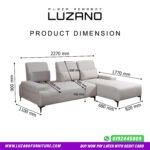 3 Seater Push Back Sofa / L-Shape Push Back Sofa - Image 5