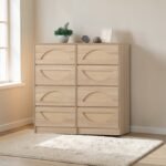 4D / 8D Chest of Drawers Cabinet – Hazel Oak / Light Walnut Bedroom Storage - Image 10