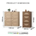 4D / 8D Chest of Drawers Cabinet – Hazel Oak / Light Walnut Bedroom Storage - Image 2