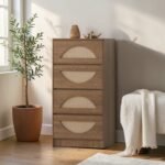 4D / 8D Chest of Drawers Cabinet – Hazel Oak / Light Walnut Bedroom Storage - Image 11