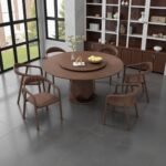 1+6 Solid Wood Round Dining Set - Image 6