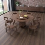 1+6 Solid Wood Round Dining Set - Image 4