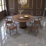 1+6 Solid Wood Round Dining Set - Image 3