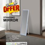 Modern Full Length Standing Mirror | Rotating Shelf Mirror | Wavy Designer Mirror | Bedroom Dressing Mirror - Image 4