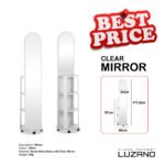 Modern Full Length Standing Mirror | Rotating Shelf Mirror | Wavy Designer Mirror | Bedroom Dressing Mirror - Image 3