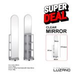 Modern Full Length Standing Mirror | Rotating Shelf Mirror | Wavy Designer Mirror | Bedroom Dressing Mirror - Image 2