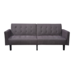 Sofa Bed Solid Wood Inner Frame Upholstered with Linen Fabric - Image 5