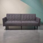Sofa Bed Solid Wood Inner Frame Upholstered with Linen Fabric - Image 16