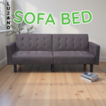 Sofa Bed Solid Wood Inner Frame Upholstered with Linen Fabric - Image 14