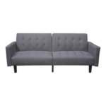 Sofa Bed Solid Wood Inner Frame Upholstered with Linen Fabric - Image 13