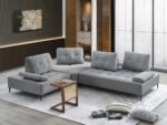 Modern Modular Corner Sofa Set – Left & Right Combination | Fabric Lounge Sofa | Living Room Sectional Sofa - Image 5