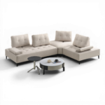 Modern Modular Corner Sofa Set – Left & Right Combination | Fabric Lounge Sofa | Living Room Sectional Sofa