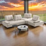 Modern Modular Corner Sofa Set – Left & Right Combination | Fabric Lounge Sofa | Living Room Sectional Sofa - Image 7