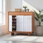 Shoe Rack / Rak Kasut | Golden Teak / White | Golden Teak | 800x395x1205mm - Image 9