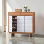 Shoe Rack / Rak Kasut | Golden Teak / White | Golden Teak | 800x395x1205mm - Image 5